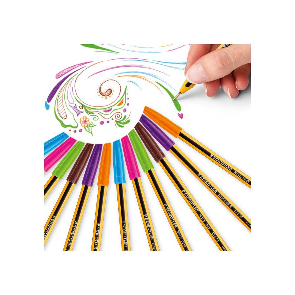 PENNA A SFERA CON CAPPUCCIO STAEDTLER NORIS-STICK 434 PUNTA MEDIA 1.0 MM  MARRONE (10 PZ)